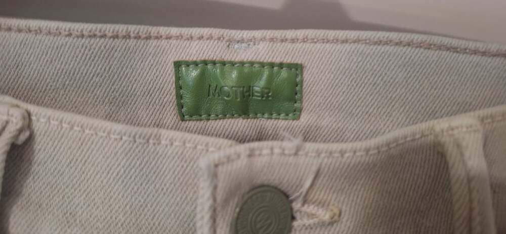 MOTHER The Hustler Ankle Fray Jean Sage Green, Sz. 26, Quiet Luxury